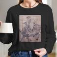 Laozi On Ox Lao Tzu Tao Te Ching Taoism Chinese Religion Long Sleeve T-Shirt Gifts for Her