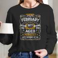 Legends Were Born In February 1977 45Th Birthday 45 Years Old Long Sleeve T-Shirt Gifts for Her