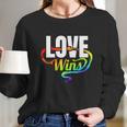 Lgbtq Love Wins Logo For Pride Month Funny Gift Long Sleeve T-Shirt Gifts for Her