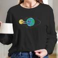 Love Earth And Moon Happy Stars Planets Space Orbit Long Sleeve T-Shirt Gifts for Her