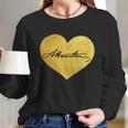 Love A Hamilton Golden Signature Heart Long Sleeve T-Shirt Gifts for Her