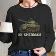 M4 Sherman American Ww2 Tank World War Long Sleeve T-Shirt Gifts for Her