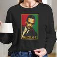 Malcolm X Retro Polo Long Sleeve T-Shirt Gifts for Her