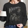 Marine Corps Usmc Marine Biker American Clasic Long Sleeve T-Shirt Gifts for Her