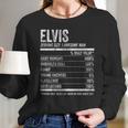 Mens Elvis Nutrition Personalized Name Funny Name Facts Long Sleeve T-Shirt Gifts for Her