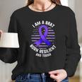 Military Child I Am A Brat Born Resilient And Tough Ribbon Long Sleeve T-Shirt Gifts for Her