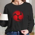 Mitsu Tomoe Shinto Trinity Symbol Japan Martial Arts Long Sleeve T-Shirt Gifts for Her