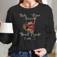 The Muppets Rock Paper Scissors Throat Punch I Win Long Sleeve T-Shirt Gifts for Her