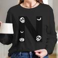 N Name Character Skullcap Pumpkin Dracula Halloween Quote Long Sleeve T-Shirt Gifts for Her