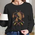 Native American War Bonnet Bow Arrows Feathers And Tomahawk Long Sleeve T-Shirt Gifts for Her