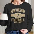 New Orleans La Football Vintage Sports Logo Long Sleeve T-Shirt Gifts for Her