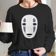 No Face Spirited Away No Face Spirited Away Chihiro Studio Ghibli Minimalist Vector Long Sleeve T-Shirt Gifts for Her