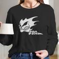 No Fear Flaming Skull T-Shirt Long Sleeve T-Shirt Gifts for Her