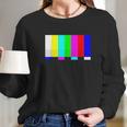 No Signal Television Screen Color Bars Test Pattern Long Sleeve T-Shirt Gifts for Her