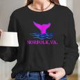 Norfolk Virginia Diving Mermaid Long Sleeve T-Shirt Gifts for Her