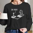 Oh No Knight To Pawn Funny Chess Player Gift Idea Board Game Long Sleeve T-Shirt Gifts for Her