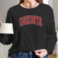 Oneonta Ny New York Varsity Style Red Text Long Sleeve T-Shirt Gifts for Her