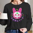 Pastel Goth Kawaii Bunny Skull Japanese Witchy Aesthetic Long Sleeve T-Shirt Gifts for Her