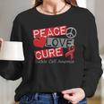 Peace Love Cure Sickle Cell Anemia Long Sleeve T-Shirt Gifts for Her