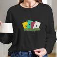 Poker Card Deck Ace Diamond Heart Gambling Spade Long Sleeve T-Shirt Gifts for Her