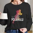 The Polamalu Silhouette Design Long Sleeve T-Shirt Gifts for Her