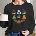 Poops Emojis Halloween Long Sleeve T-Shirt Gifts for Her