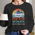 Pop Pop Shark Doo Doo Doo Vintage Matching Family Long Sleeve T-Shirt Gifts for Her