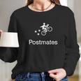 Postmates Courier Contractor Food Delivery Driver Long Sleeve T-Shirt Gifts for Her