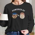 Powered By Conchas And Cafecito Cafe Atole Mexican Pan Dulce Long Sleeve T-Shirt Gifts for Her