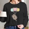 Pusheen The Cat Balloons Juniors Long Sleeve T-Shirt Gifts for Her