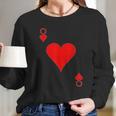 Queen Of Hearts Deck Of Cards Halloween Costume Long Sleeve T-Shirt Gifts for Her