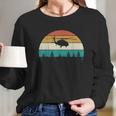 Retro Black Hawk Helicopter Pilot Vintage Sunset Long Sleeve T-Shirt Gifts for Her