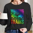 Retro Trains Gift Train Models Trainspotting Trainspotter Gift Long Sleeve T-Shirt Gifts for Her