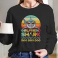 Retro Vintage Girlfriend Shark Doo Doo Doo Halloween Long Sleeve T-Shirt Gifts for Her