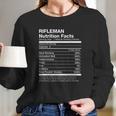 Rifleman Nutrition Facts Funny Long Sleeve T-Shirt Gifts for Her