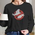 Ripple Junction Ghostbusters Distressed No Ghost No Type Long Sleeve T-Shirt Gifts for Her