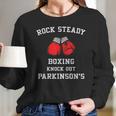 Rock Steady Boxing Knock Out Parkinsons Long Sleeve T-Shirt Gifts for Her