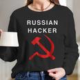 Russian Hacker Hammer And Sickle Funny Long Sleeve T-Shirt Gifts for Her