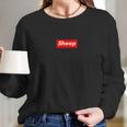 Sheep Box Logo Parody Tee Long Sleeve T-Shirt Gifts for Her