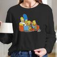 The Simpsons Homer Marge Maggie Bart Lisa Simpson Couch Long Sleeve T-Shirt Gifts for Her