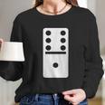 Six One Dominoes Halloween Costume Domino Game Long Sleeve T-Shirt Gifts for Her