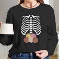 Skeleton Rib Cage Mexican Pan Dulce Concha Long Sleeve T-Shirt Gifts for Her