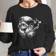 Smoking Gorilla Monkey Cigar Long Sleeve T-Shirt Gifts for Her