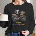 Snoopy Riding Bike It’S Ok To Be Different Autism Shirt Long Sleeve T-Shirt Gifts for Her