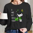 Snoopy A Wee Bit Irish Today Shamrock St Patrick’S Day Shirt Long Sleeve T-Shirt Gifts for Her