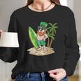 St Patricks Day Hawaiian For Men Leprechaun St Paddy Long Sleeve T-Shirt Gifts for Her