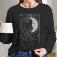 Tarot Card Crescent Moon And Cat Aesthetic Gift 2022 Long Sleeve T-Shirt Gifts for Her