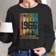 Vintage 1966 55 Years Old Made In October 1966 55Th Bday Long Sleeve T-Shirt Gifts for Her