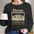 Vintage 1981 Cassette Tape 41 Awesome 41St Birthday Gift Long Sleeve T-Shirt Gifts for Her