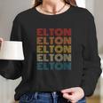 Vintage Elton Retro Personalized Design Name Long Sleeve T-Shirt Gifts for Her